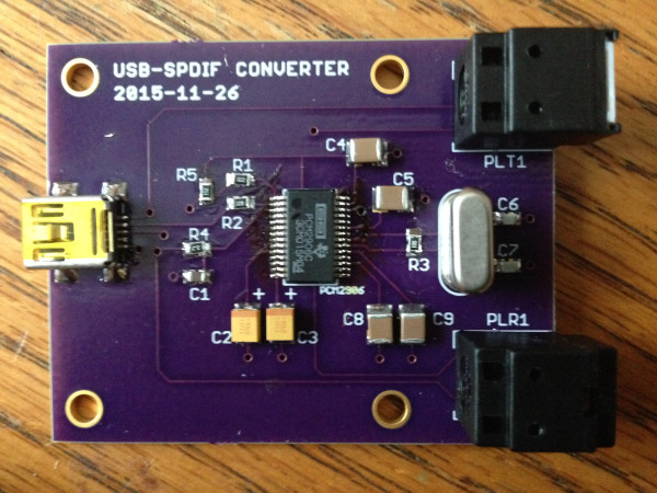 An S PDIF Sound Card Using PCM2906