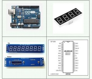 Arduino 8 Digit, 7 Segment BCD Counter using MAX7219