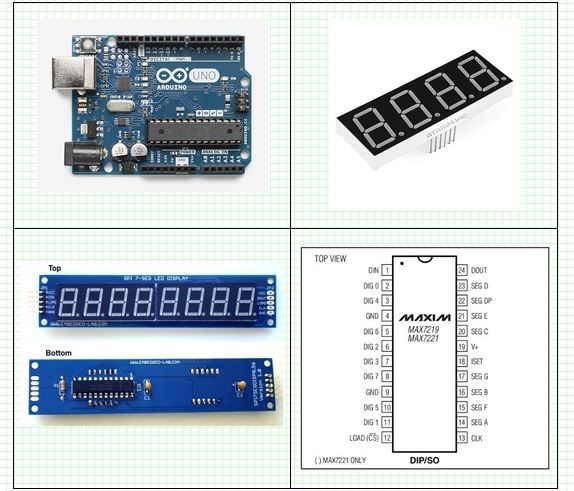 Arduino 8 Digit 7 Segment BCD Counter using MAX7219