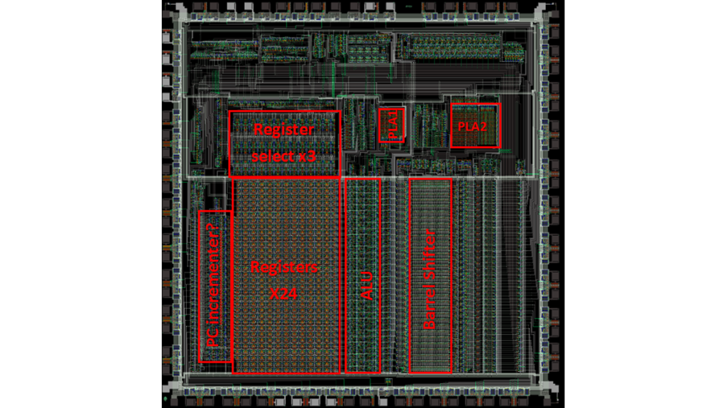 Inside the ALU of the first ARM microprocessor