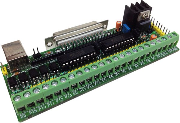 Parallel Port Breakout board with Buffer for CNC & Routers