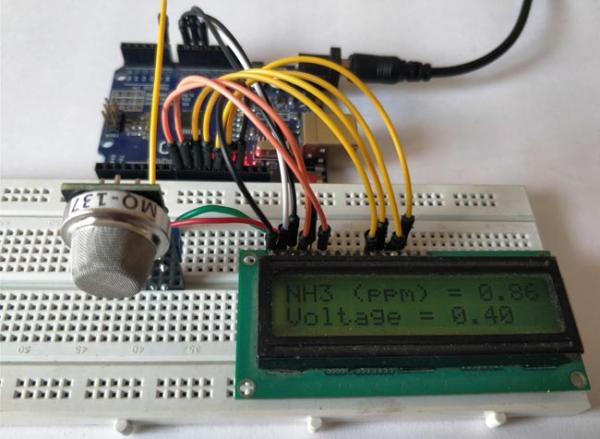 Measuring PPM from MQ Gas Sensors using Arduino MQ 137 Ammonia