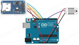 Temperature and Humidity Data Logger using Arduino Schematic