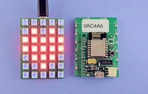WiFi-enabled Color LED Matrix using ESP8266 and WS2812 LEDs