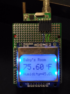 Wireless temperature and humidity monitor for baby’s room