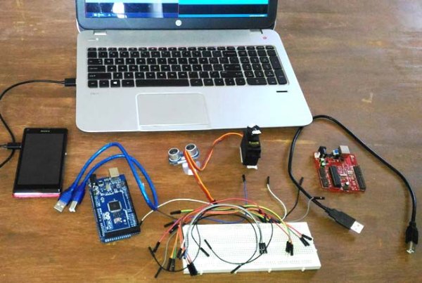 Arduino Radar System using Processing Android App and Ultrasonic Sensor
