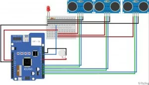 Assistance for Visually Impaired featuring 4Duino-24 schematic
