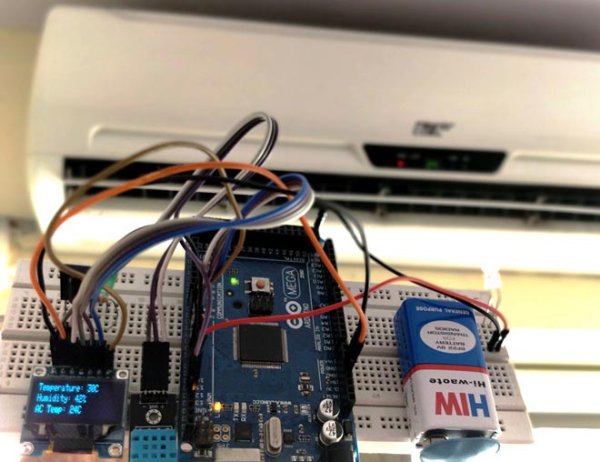 Automatic AC Temperature Controller using Arduino DHT11 and IR Blaster