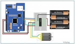 DC Motor featuring 4Duino-24 schematic