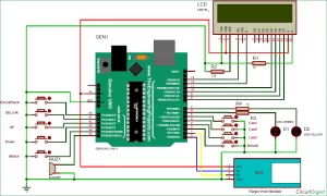 Fingerprint Based Biometric Voting Machine using Arduino schematic