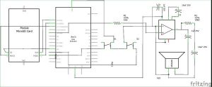 Simple Arduino Audio Player and Amplifier with LM386 schematic