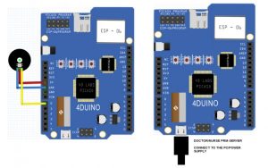 Wireless Pulse Rate Monitor featuring 4Duino-24 schematic