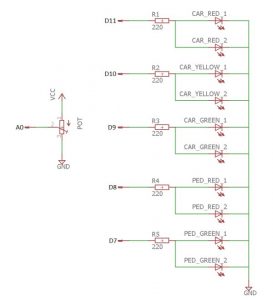 Traffic Control with Walabot schematics