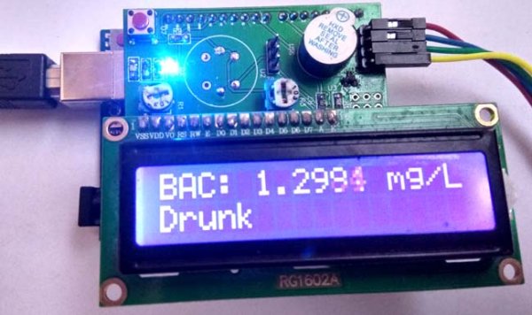 Arduino Alcohol Detector Circuit Board
