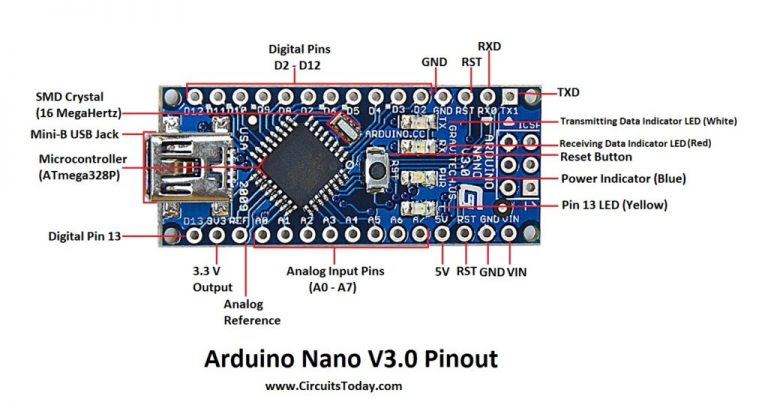 Arduino Nano Tutorial Pinout And Schematics 0359