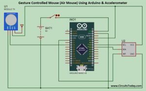 موس کنترل شده با ژست پروژه (موس هوایی) با استفاده از آردوینو و شتاب سنج