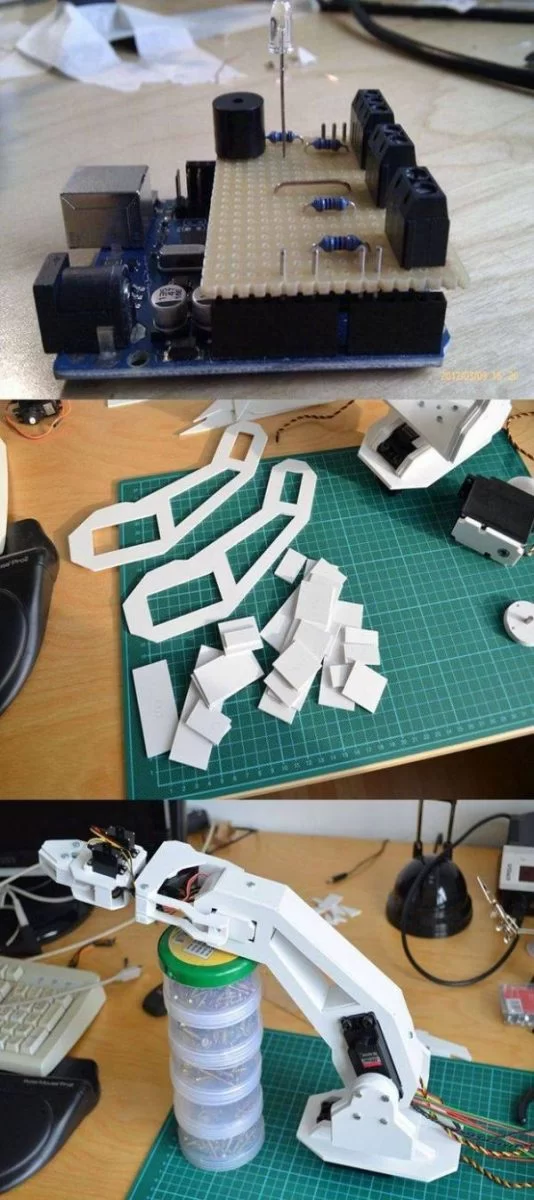 CIRCUIT ARDUINO UNO ROBOTIC ARM PROJECT