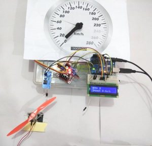 Circuit-Hardware-for-Analog-Speedometer-Using-Arduino-and-IR-Sensor