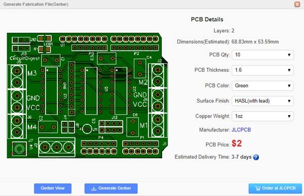 Diy Arduino Motor Driver Shield Pcb