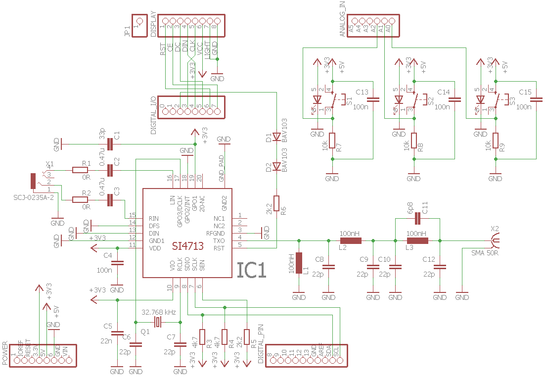 ARDUINO UNO FM AM TRANSMITTER CIRCUIT SI4713 -Use Arduino  