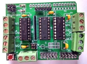 Soldered-components-on-DIY-Arduino-Motor-Driver-Shield-PCB