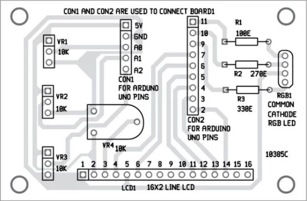 Component layout of the PCB