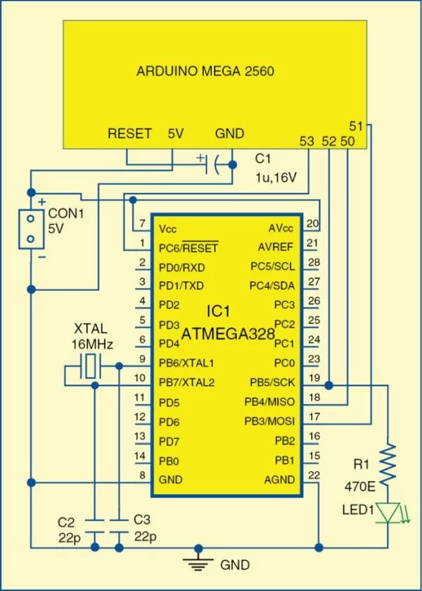  Connections to make Arduino Mega 2560 board