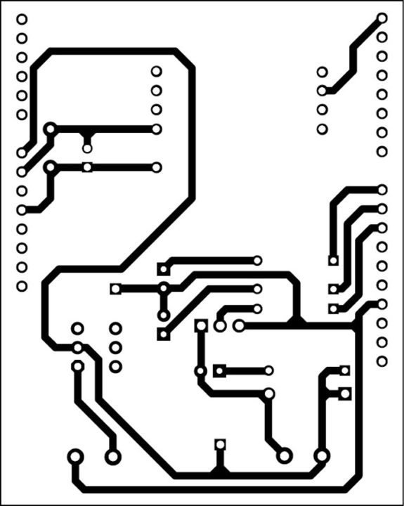 single side PCB layout for the circuit
