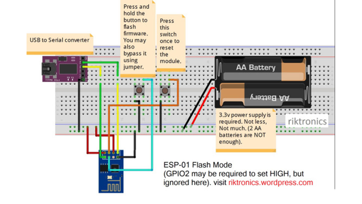 Flash Firmware To ESP8266 WiFi Module the easy way