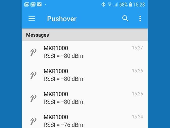 MKR1000 Pushover Status