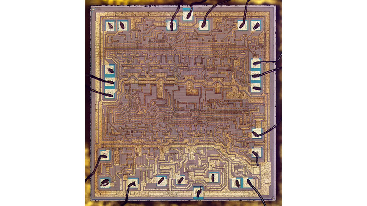 Inside the vintage 74181 ALU chip
