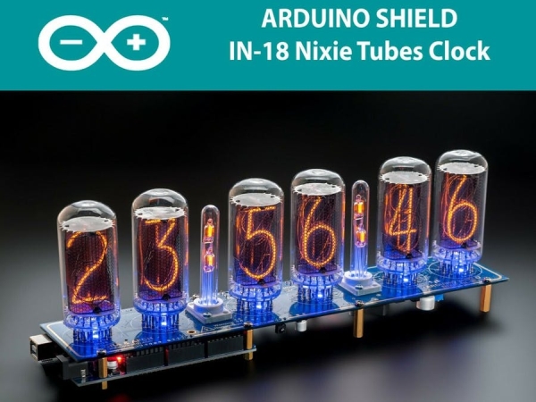 ARDUINO CLOCK ON IN 18 NIXIE TUBES WITH A LONG SERVICE LIFE