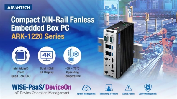 COMPACT DIN RAIL FANLESS EMBEDDED BOX PC FOR INTELLIGENT MANUFACTURING AND OUTDOOR APPLICATIONS