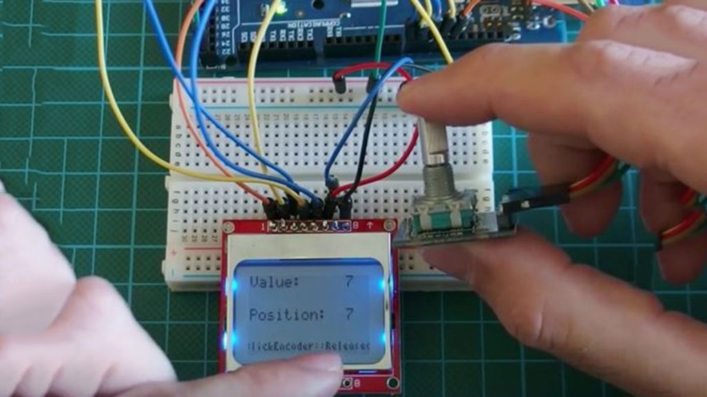 Rotary Encoder with Arduino and Nokia 5110 LCD Tutorial