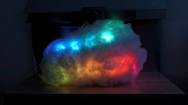 STORM CLOUD LAMP BRINGS THE WEATHER INSIDE