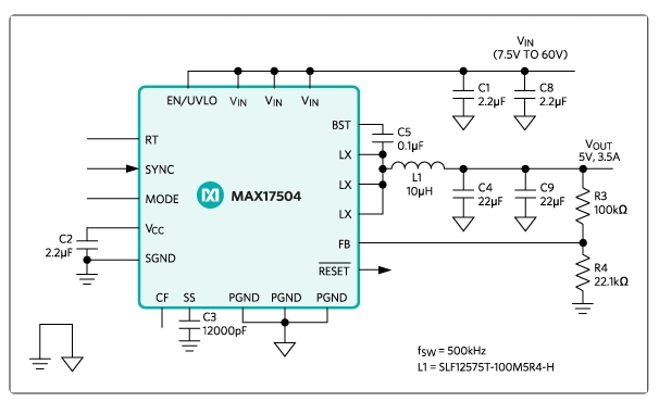 3.3V 3A WIDE INPUT SYNCHRONOUS STEP DOWN DC DC REFERENCE DESIGN