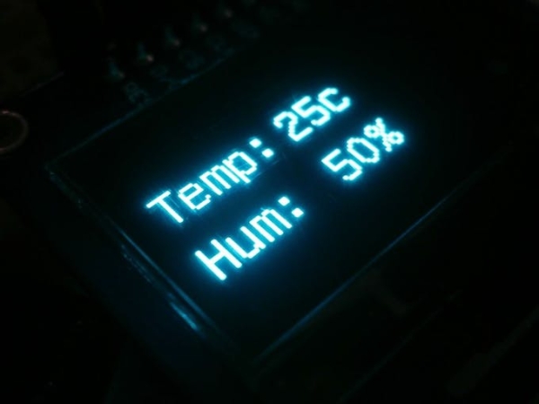 ARDUINO OLED HYGROMETER AND THERMOMETER USING DHT11