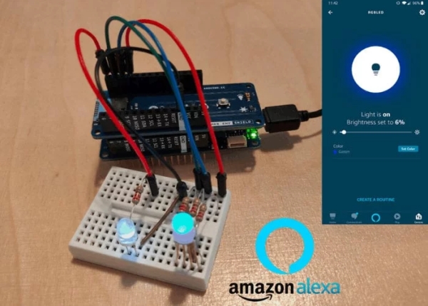 Arduino Internet of Things Cloud and Amazon Alexa cloud project