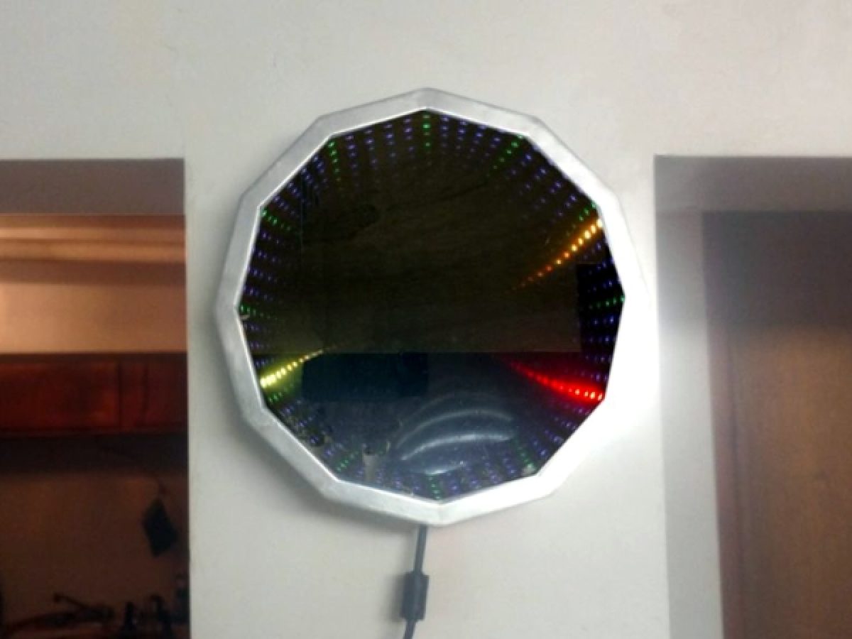 ,Часы Infinity Mirror часы