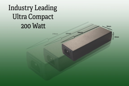 ULTRA COMPACT 200W DESKTOP POWER SUPPLY FROM FIDUS FEATURES GALLIUM NITRIDE SWITCHING