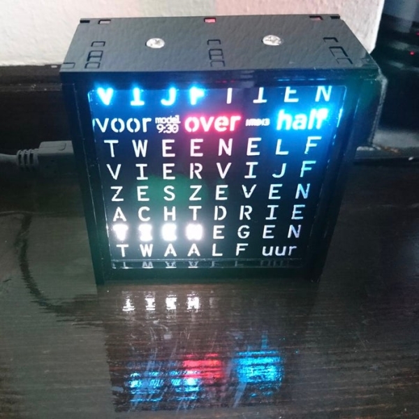 Dutch 8x8 Neopixel Word Clock