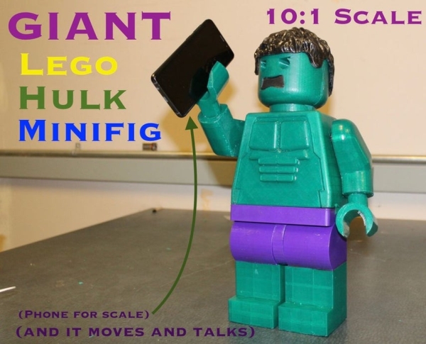 Moving and Talking Giant Lego Hulk MiniFig