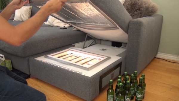 VOICE CONTROLLED SOFA MEETS YOUR EVERY BEVERAGE NEED