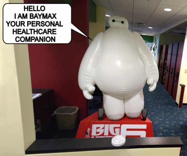 Talking Baymax Display for a Pediatricians Office