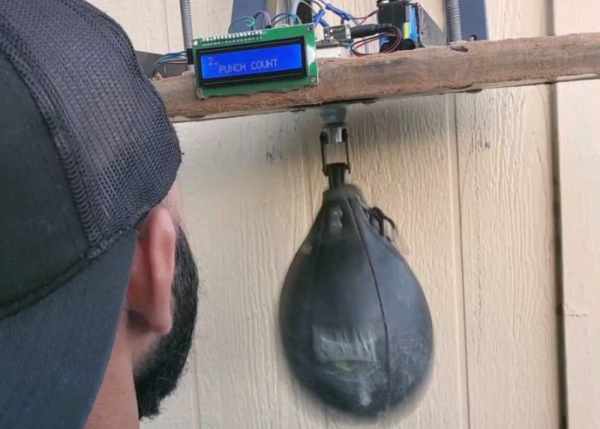 Speed bag counts your punches thanks to a little Arduino