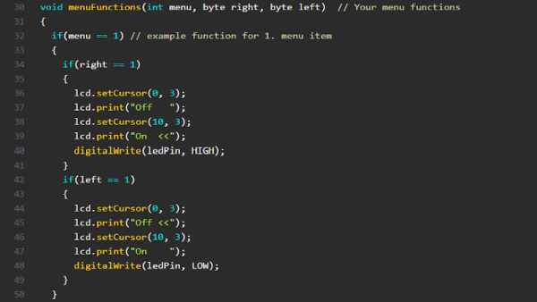 CODING A DYNAMIC MENU FOR CHARACTER LCDS ON ARDUINO