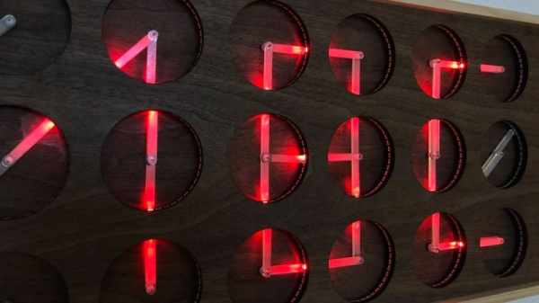 CLOCK OF CLOCKS ADDS LIGHT PIPE HANDS FOR BEAUTY AND FUNCTION