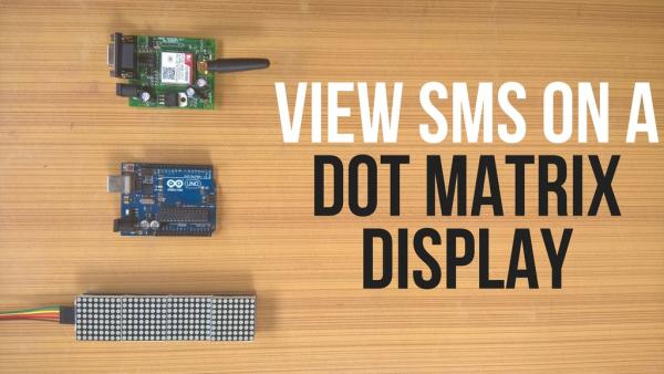SMS Monitor Dot Matrix Display MAX7219 SIM800L