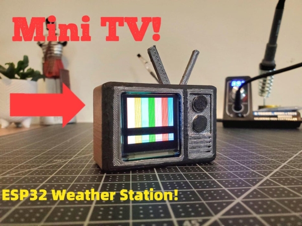 Mini TV Weather Station With the ESP32