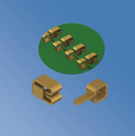 NEW SMT PCB CONNECTORS TO TRANSMIT SIGNALS OR POWER ACROSS PC BOARDS